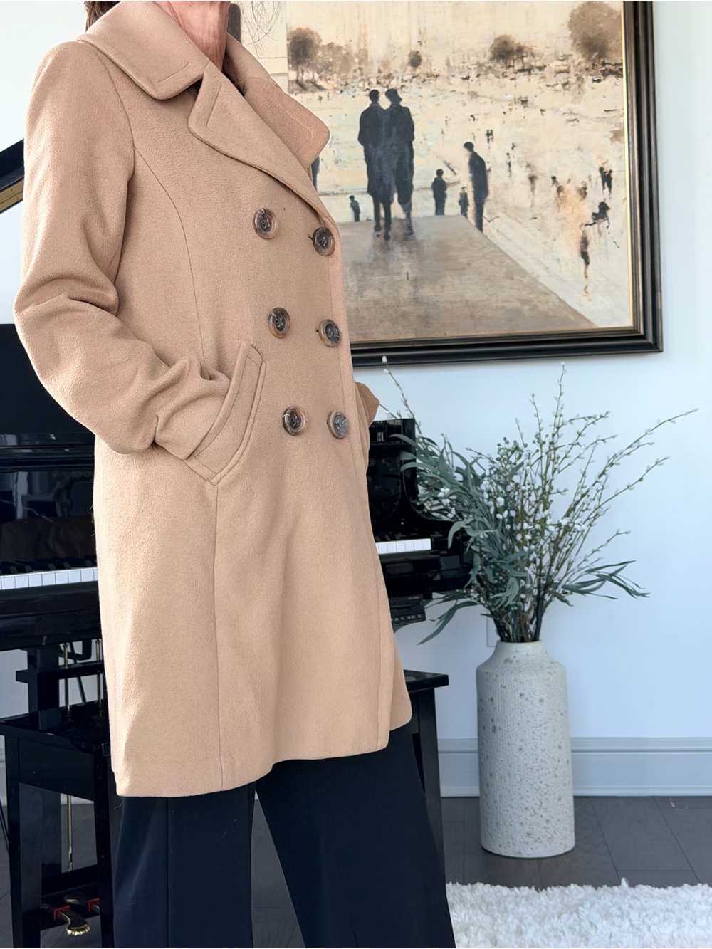 J. Crew Double-Breasted Pea Coat in Camel - Picture 2 of 4